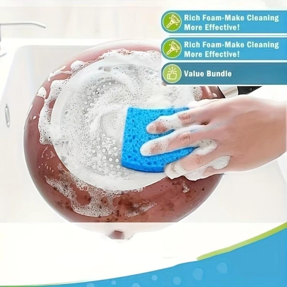 Sponge Cleaning Brush Sponges Double-Sided Scouring Pad Durable Cleaning Wipe  Kitchen