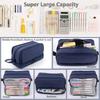 C-Convenient-Large Capacity Pencil Case Pencil Pouch Pen Bag For School Stationery And Travel Navy Blue