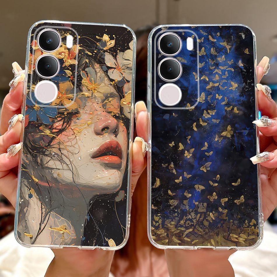 For Vivo Y19S V2419 Cool Dragon Tiger Painting Phone Case For Vivo Y19s Y 19S 4G Soft Silicone TPU Cases