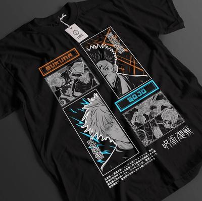 Jujutsu Kaisen Shirt Gojo Satoru T-Shirt Sukuna Toji Top JJK Anime Unisex Tee