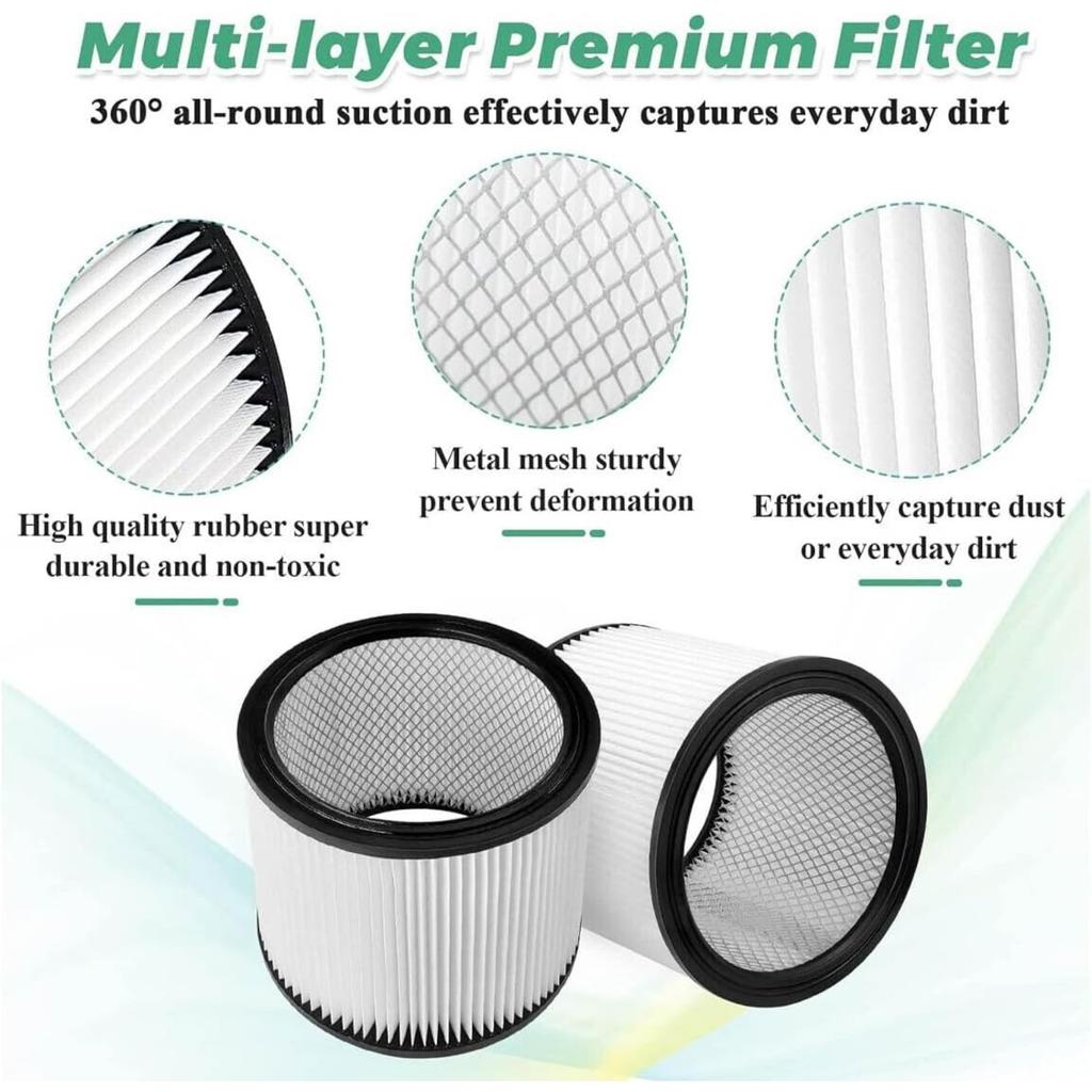 Generic Replacement Filter for Shop Vacuum SS14-600C, SS16-450, SS16-550A, SS16-650C, 16RTP550A, 4045AH, 85L450, 85L575, 86EM350