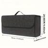 1-Pack Car Trunk Organizer Box, Foldable Storage Bag with Multiple Compartments & Ergonomic Handle - Durable Fabric Car Interior Accessories
