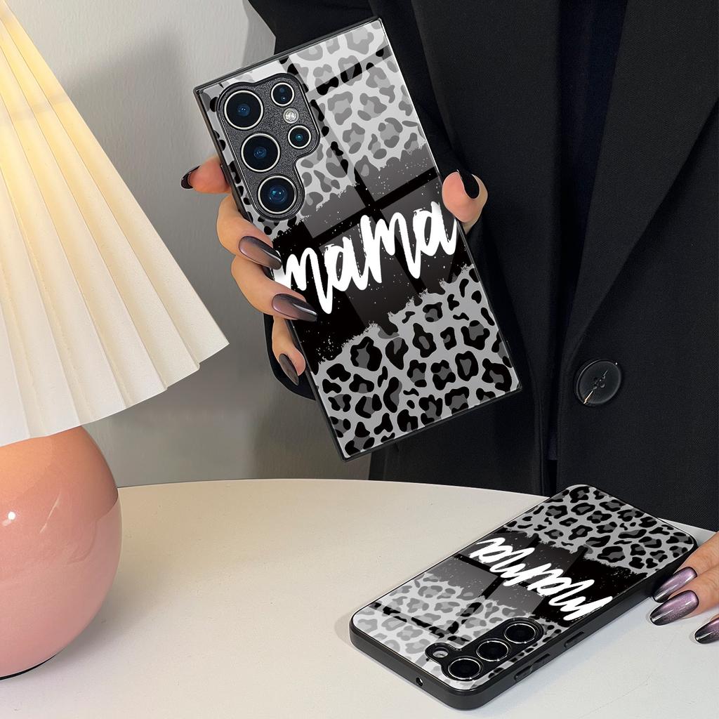 Stylish Black & White phone case s26 ultra case glass mobile phones for Samsung Galaxy S26 S25 S24 S23 S22 FE Ultra Plus