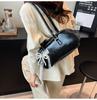 Vintage Elegant Mini Large Capacity Shoulder Bag with Delicate Lace Pearl Bow ,accent Small Fashion Top Handle Bags for Girls
