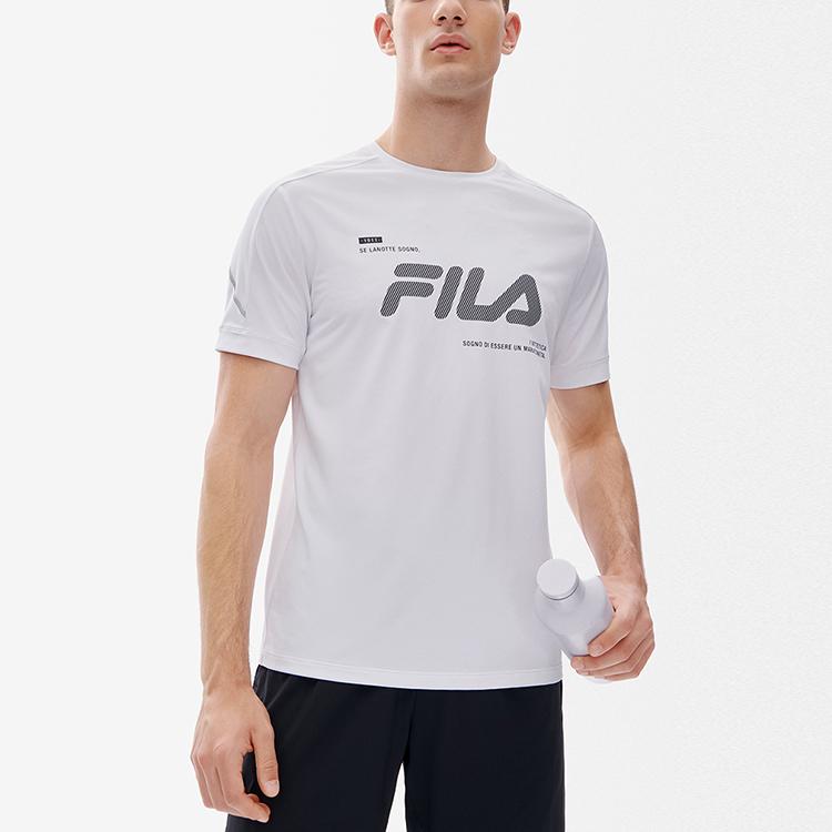 New FILA Athletics Set in Sleeve T Shirt Men's Jade White A11M232102F-WT