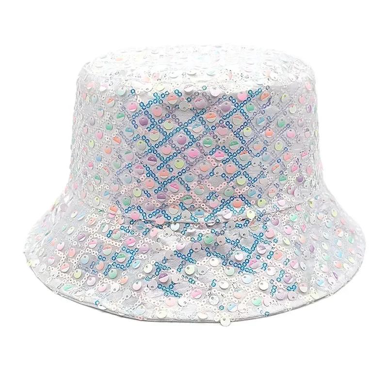 Spring Polyester Print Bucket Hat Fisherman Hat Outdoor Travel Sun Cap for Girl and Women 178