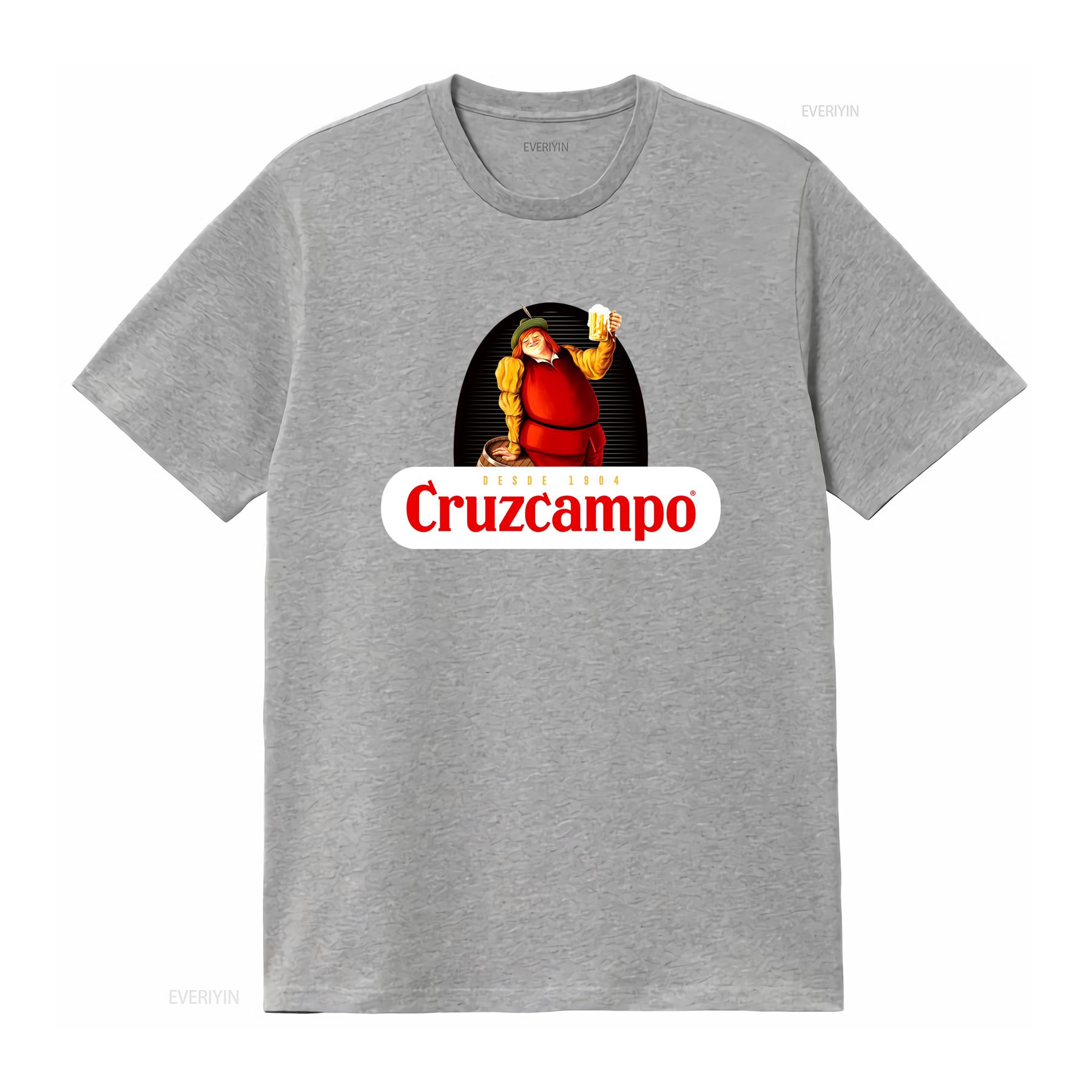 

Футболка Cruzcampo Vintage для любителів пива Класична бавовняна для ідеального Різдва vintage Прана футболка для повсякденного носіння homme Універсальна L