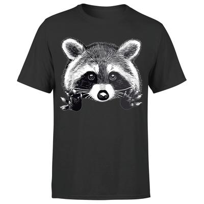 Little Raccoon Buddy Mens T Shirt Mens Womens Tees Top Funny Graphic Animal Lovers Unisex P1 OR A