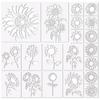 Sunflower Shape DIY Painting Stencil Set Reusable PET Painting Templates Hollow Washable Spray Painting Stencils