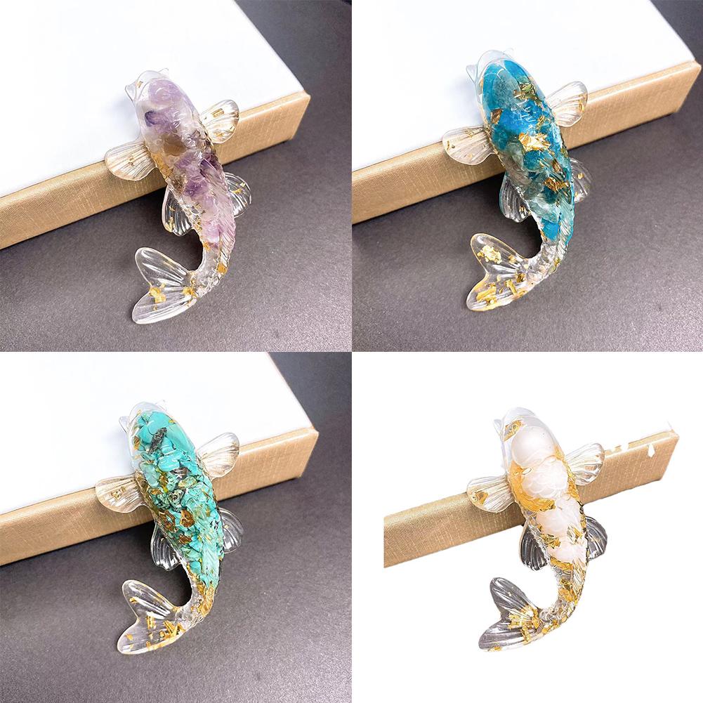 Charming Fish Ornament for Car and Home Decor Crafted from Natural For Crystal