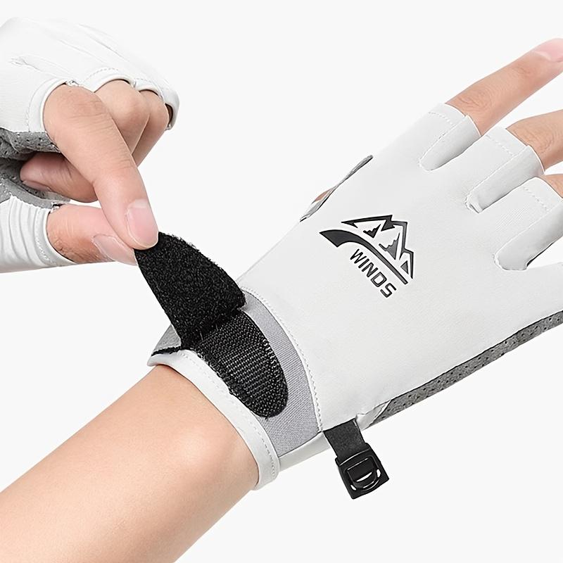 1Pair Fingerless Gloves for Men Women UV Sun Protection Half Finger Glove for Fishing Paddling Sailing Rowing Sports Gloves
