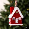 Velvet Texture Christmas House Pendant Plush Fabric Christmas Scene Prop  For Home Decoration