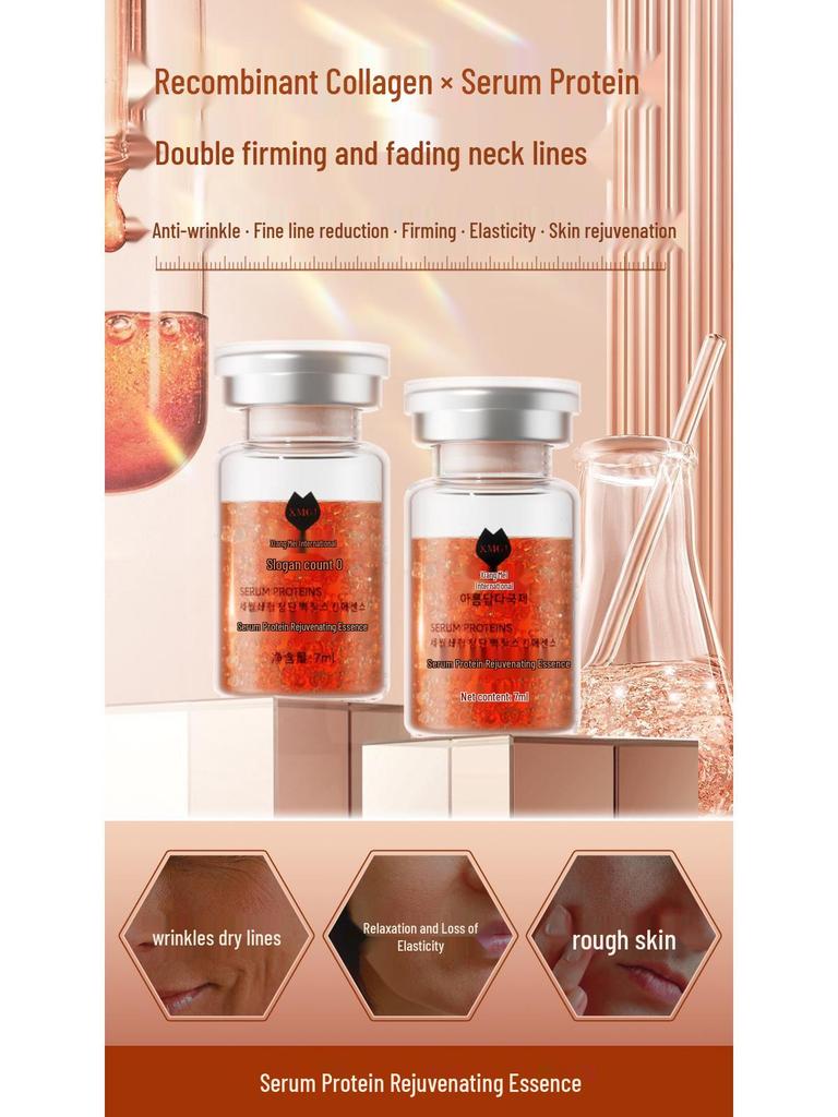 Jingxiutang Rejuvenating Serum Anti-Wrinkle & Fine Line Smoothing Essence, 7ml, 5 Bottles