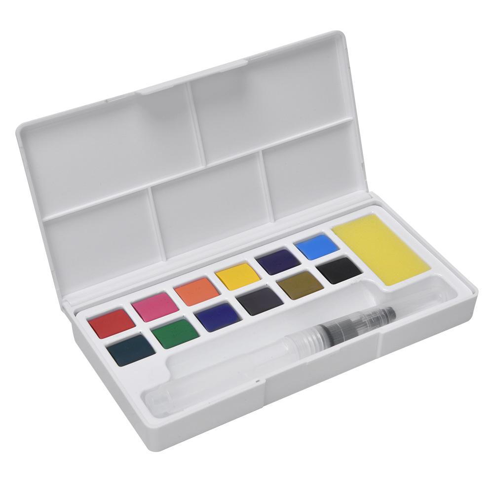 Solid Pigment Children Outdoor Sketch Painting Portable Pigment Kit Art Supply12 Colors