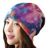 Summer Knit Space Neck CA377 Women's Hat, Cotton-Linen Cap, Warmer, (01 Blue)
