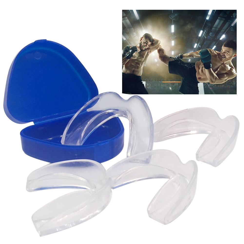 4Pcs Mouth Protector with Storage Case Anti-Grinding Mouthguard EVA Sports Mouth Guard Stop Bruxism for Teeth Clenching At Night