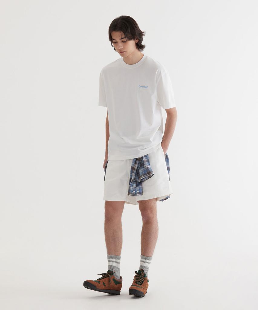 COVERNAT Cool Cotton Surfing Motion Graphic T-Shirt White