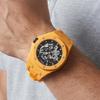 ONOLA New 3834CK Fashion Multi-color Hollowed Out Fully Automatic Watch for Men Silicone Strap Waterproof Mechanical Watch
