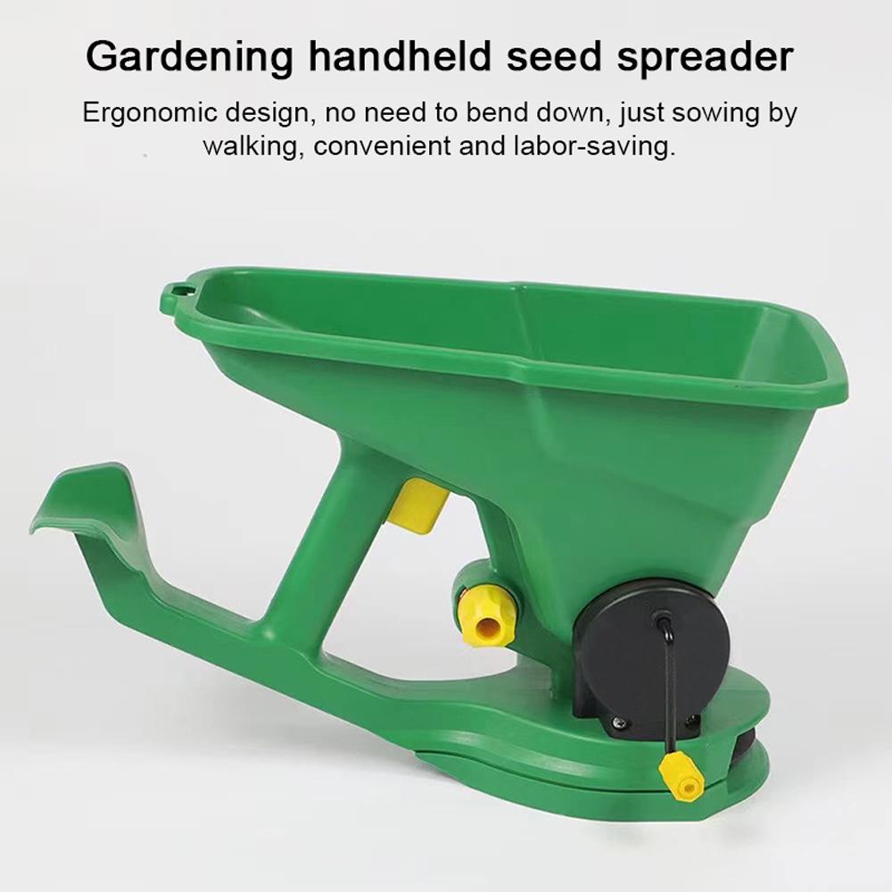 Jardinage Semoir manuel portatif Capacité 1,5 L avec 5 vitesses réglables pour semer et fertiliser