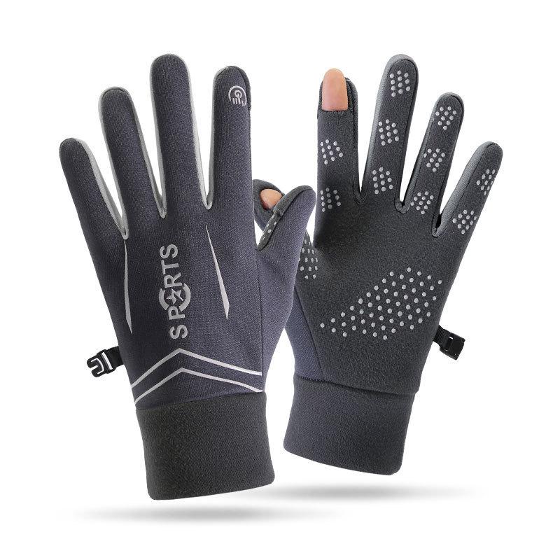 Warm Gloves Outdoor Riding Couples Driving Anti-slip Wear Resistant Durable Plus Velvet Thickened Winter Cold Proof Gloves