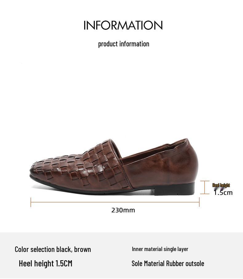 Women's Korean Style Washable Cowhide Loafers: Soft Leather Mary Janes for Mother's Day
