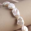 1String, White Natural Freshwater Pearls, Irregular Baroque Pearl Beads for Jewelry Making DIY, Unique Birthday Party Wedding Crafts, 36cm
