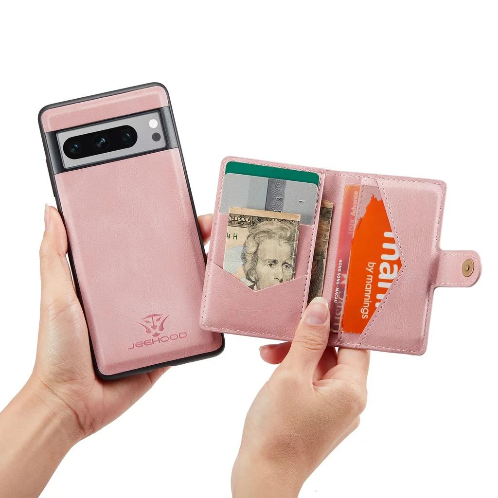 

Magnetic Wallet Leather Case for Google Pixel 9 Pro XL 8 Pro 7 7A 6A 5A Pixel Fold Detachable RFID Blocking Card Bag Phone Cover Pixel Fold