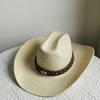 Westerse Cowboy Strooien Hoed dames Mode Grote rand cowboyhoed basin buiten reizen zonbescherming strooien hoed sombrero vaquero