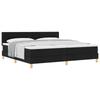 Box Spring Bed with Cushion Black 200 X 200 Cm Fabric