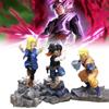 Super Saiyan Shadow Gk Future Warrior Pvc Figure Of Arm-broken Gohan Vs Android 18 Boxed Collectible