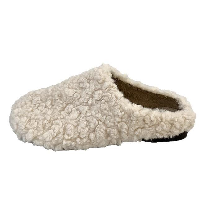 Internetkändisar populär väska huvud bomullsskor kvinnor 2025 höst och vinter nya kläder utländsk stil mångsidig lat platt botten hårskor trend