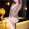 Sex Stockings Seductive Sexy Free Leopard Print Hip Skirt Open Crotch Underwear Passion Can Tear Black Silk Large Size New Women