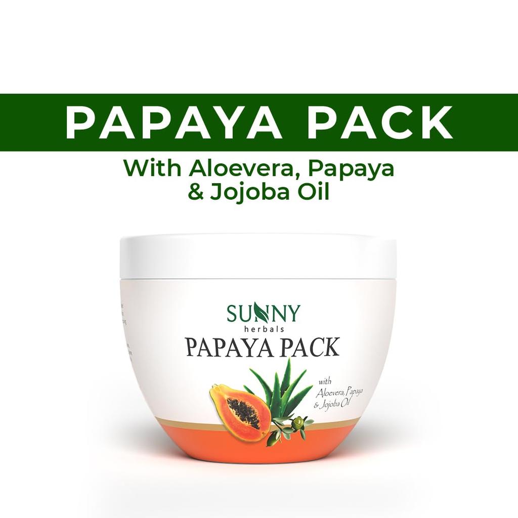Sunny Herbals Papaya Face Pack Pore Tightening Complexion Care For Men Women Deep Nourishing Glow Skin Mask 150 g