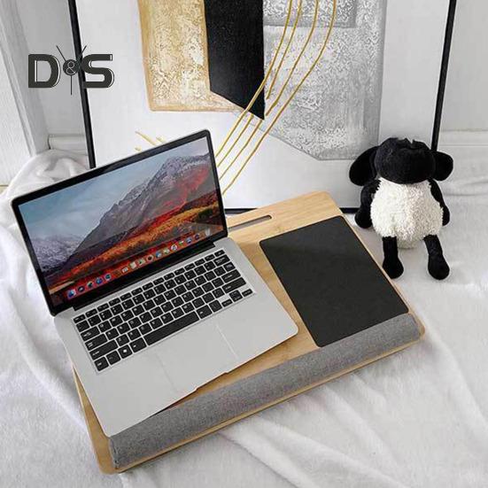 Scrivania Compatta per Laptop Supporto per Laptop con Poggiapolsi Maniglia Slot per Tablet Scrivania Multifunzionale da Ginocchio per Adulti Adolescenti Studenti