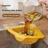 Magnetic Sink Drain Basket Triangle Vegetable and Fruit Drainage Basket Food Waste Filter Collector Kitchen Storage Organizer