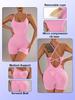 Women's Nude Feel Backless Yoga Jumpsuit - Spring/Summer Fit