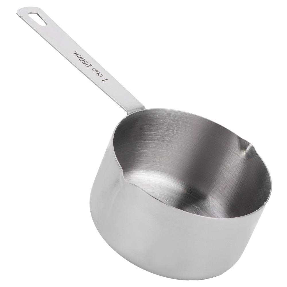 Stainless Steel Measuring Scoop Dual Pour Mouth Baking Dosing Spoon Measuring Cup  Wet Liquids