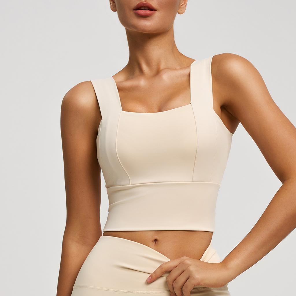 Reggiseno Sportivo con Spalline Larghe Schiena Bella Antiurto Anti-Caduta per Corsa Fitness Push Up