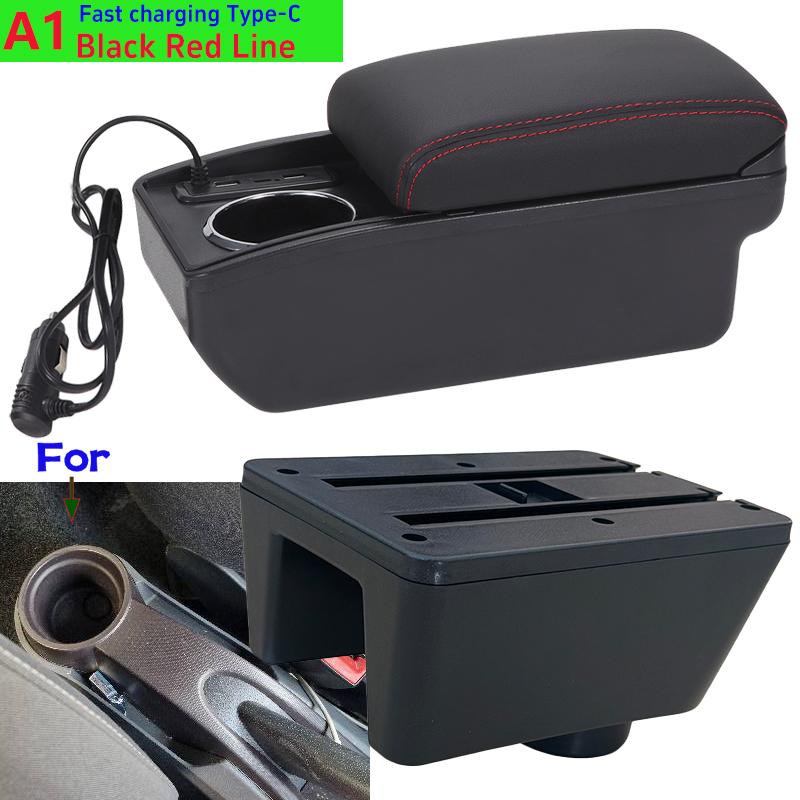 Gjbn8 For Seat Ibiza Armrest Box For Seat Ibiza 6j Ibiza 6L Car Armrest Auto Storage Box Retrofit Parts Interior Car Accessories