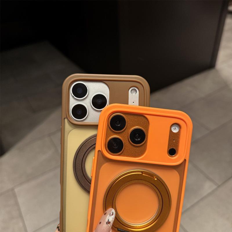 iPhone 17 Pro Max Skin-Feel Rotating Magnetic Phone Case Apple 16 Frosted Protective Case