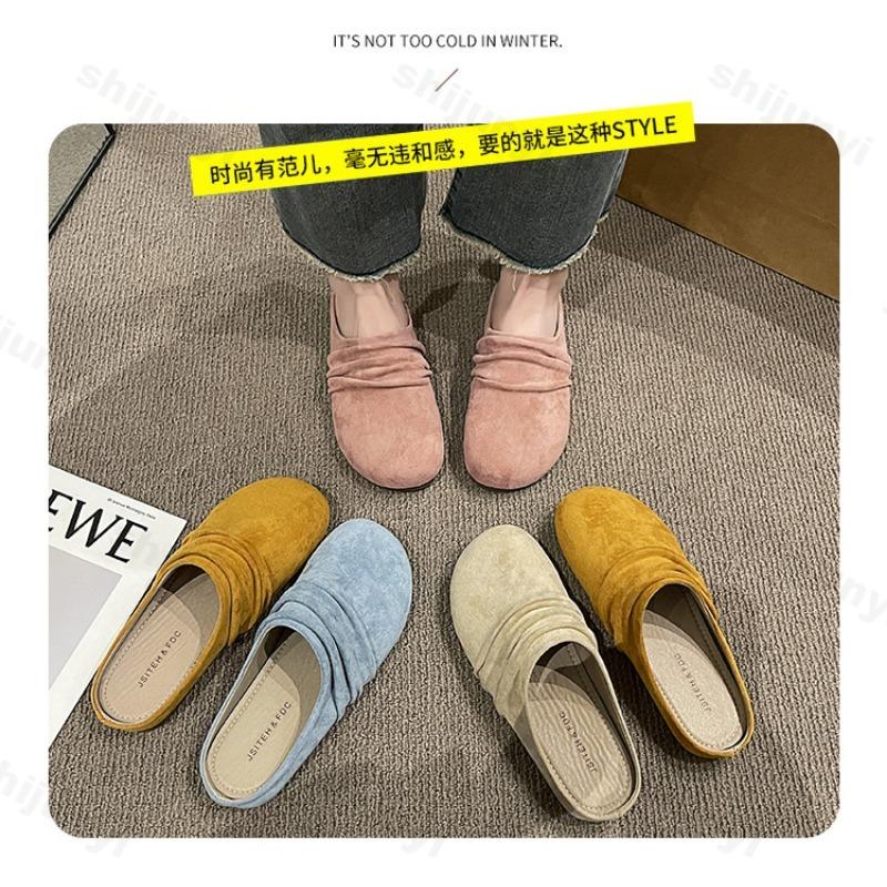 Fashion 2025 Spring Summer New Fashion Women‘s Shoes Non Slip Flat Shoes Outdoor Comfortable Casual Half Drag Slippers for Women