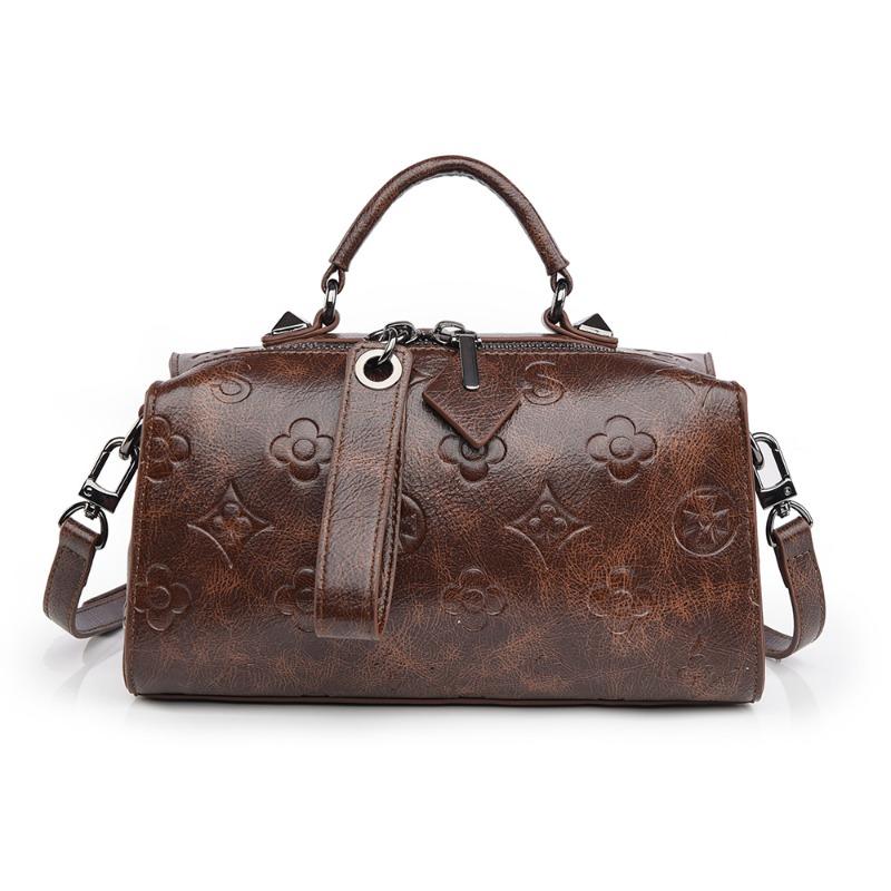 Crossbody bag fashionable retro printed pillow bag large capacity handbag high sense simple shoulder bag women