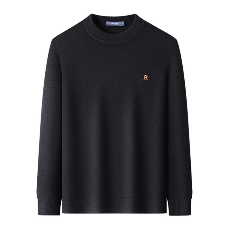 MONTAGUT Men's 100% Merino Wool Crew Neck Sweater