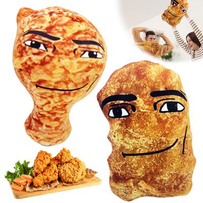 Peluche Meme de Nugget de Pollo Divertido Almohada de Peluche de Bloque de Pollo Grande Lindo Peluche de Nuggets de Pollo para Niños y Adultos
