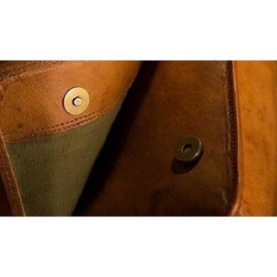 Genuine Brown Leather 15" Messenger Unisex Briefcase Satchel Shoulder Laptop Bag