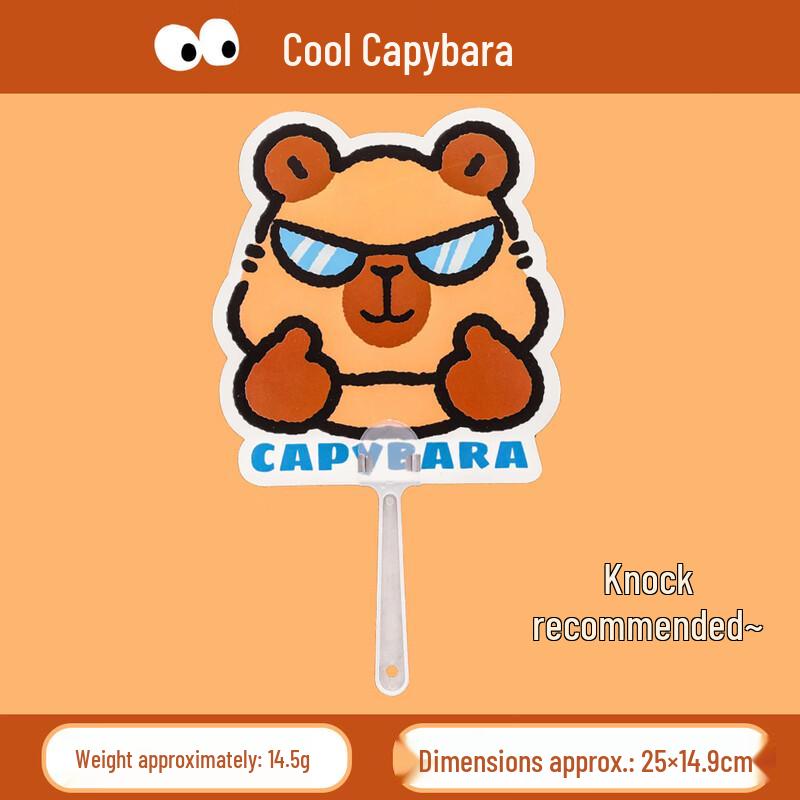 Capybara Cartoon Mini Plastic Hand Fan