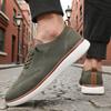 Classic Men'S Walking Shoes Breathable Knitted Flat Shoes Soft Comfortable Lightweight Minimalist Lace Up Street Causal Shoes