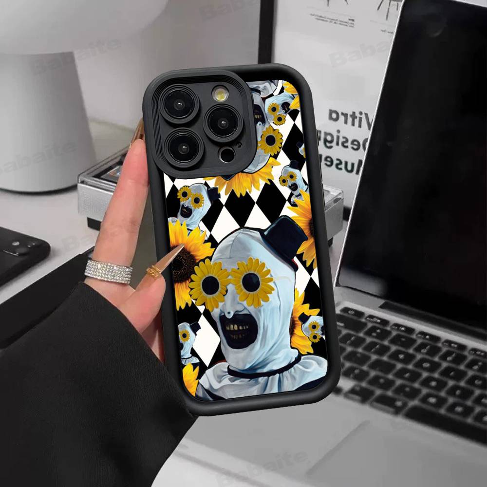 Horrorfilm Terrifier Siliconen Telefoonhoesje Voor IPhone 17 Pro Max 16 15 14 13 12 11 Plus 17 Air