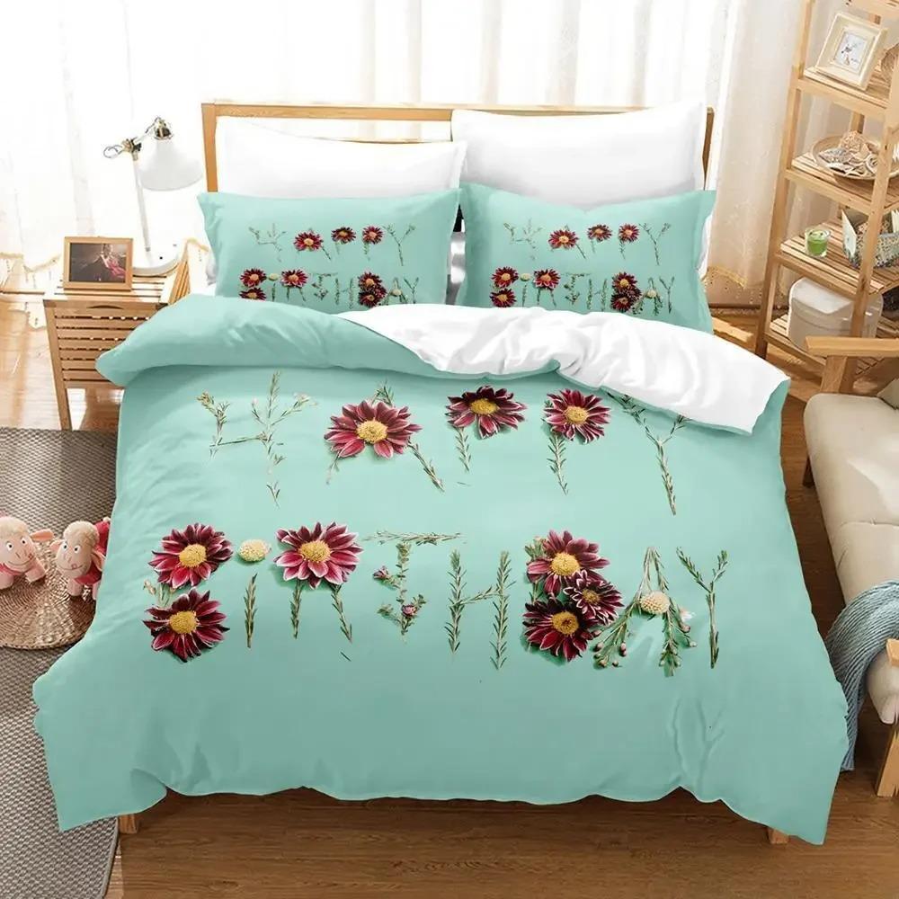 Plim Plim Birthday Bedding Set Single Twin Full Queen King Size Bed Set Aldult Kid Bedroom Duvet Cover Sets Anime Bed Sheet Set