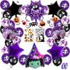 Halloween Ghost Festival Party Decoration Set: Aluminum Foil Balloons & Stickers